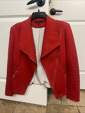 Gibsonlook Red Moto-Style Zip Jacket